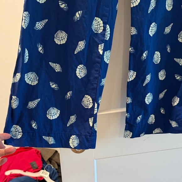 Blue Seashell Cropped Wide-Leg Pants - Picture 5 of 6